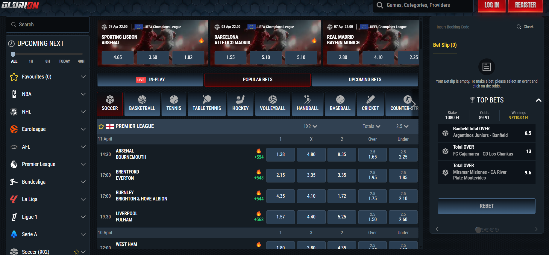 Glorion Bookmaker